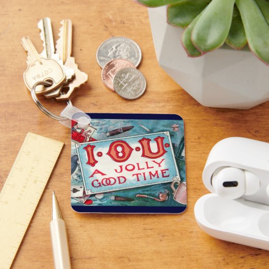 Oude ondeugden Feest, gokken drinken roken Sleutelhanger (Bureau)