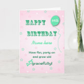 Oude ongracidevolle naam en leeftijd 95 jaar kaart (Voorkant)