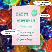 Oude ongracidevolle naam en leeftijd 95 jaar kaart