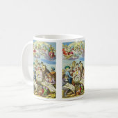 Oude ontdekkingsreizigers met antieke wereldbolkaa koffiemok (Voorkant links)