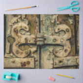 Oude  ontkoppeling van de deurscharnier 20x30 tissuepapier (Craft)