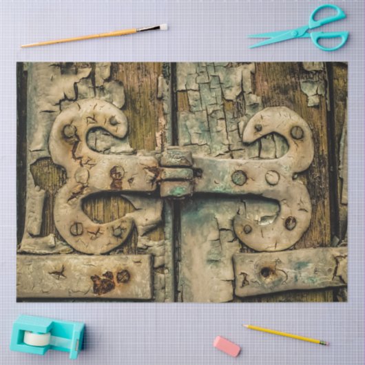 Oude ontkoppeling van de deurscharnier 20x30 tissuepapier (Craft)