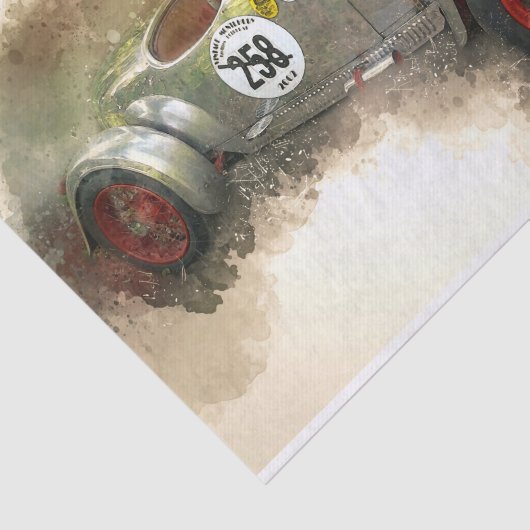 Oude ontkoppeling van raceauto's tissuepapier (Detail)