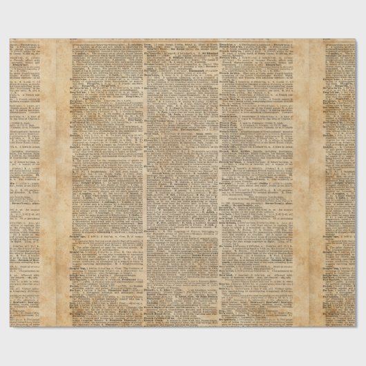 Oude  ontwerppagina Glanzend opvulpapier Cadeaupapier (Vlak)