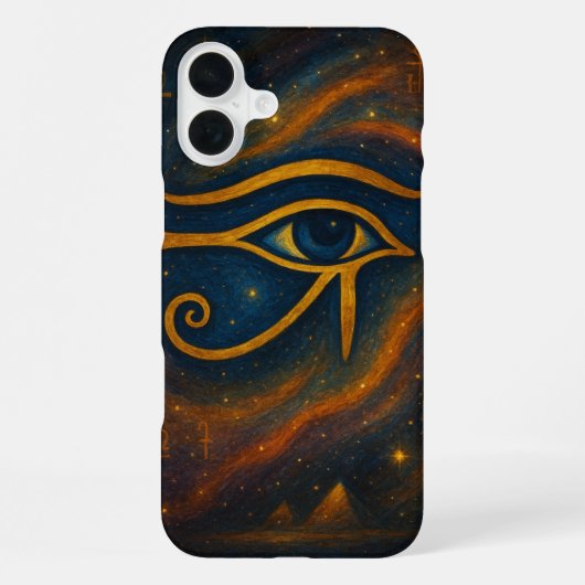 Oude Oog van Horus Kosmische Mystiek iPhone Hoesje (Achterkant)
