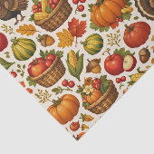 Oude oogst boerderij Thanksgiving Tissuepapier (Detail)