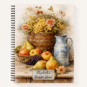 Oude Oogst Fruitmand Notitieboek (Voorkant)