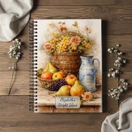 Oude Oogst Fruitmand Notitieboek