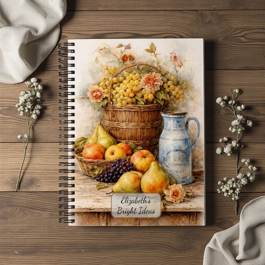 Oude Oogst Fruitmand Notitieboek