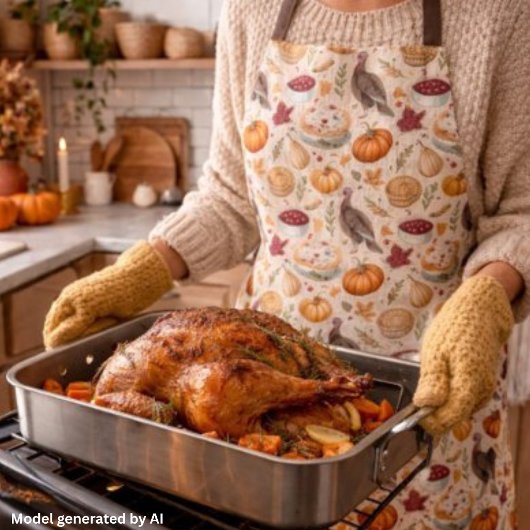 Oude oogst Thanksgiving patroon | Rustieke herfst Schort