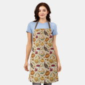 Oude oogst Thanksgiving patroon | Rustieke herfst Schort (Gedragen)