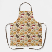 Oude oogst Thanksgiving patroon | Rustieke herfst Schort (Voorkant)