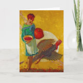 Oude oogstillustratie voor Thanksgiving Feestdagen Kaart (Voorkant)