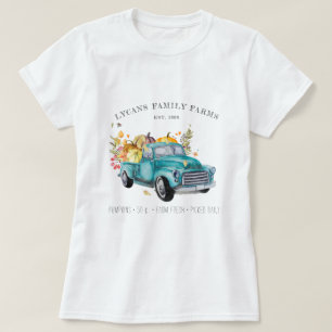 Oude Oogsttruck   Boerderij Familienaam T-shirt