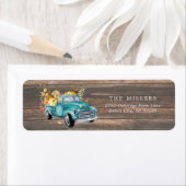Oude Oogsttruck | Herfst Retouradres Etiket (Insitu)
