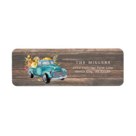 Oude Oogsttruck | Herfst Retouradres Etiket