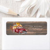 Oude Oogsttruck | Herfst Retouradres Etiket (Insitu)