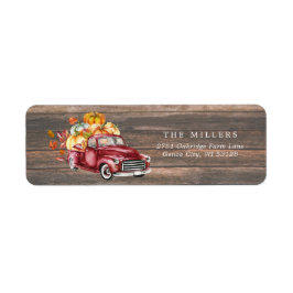 Oude Oogsttruck | Herfst Retouradres Etiket