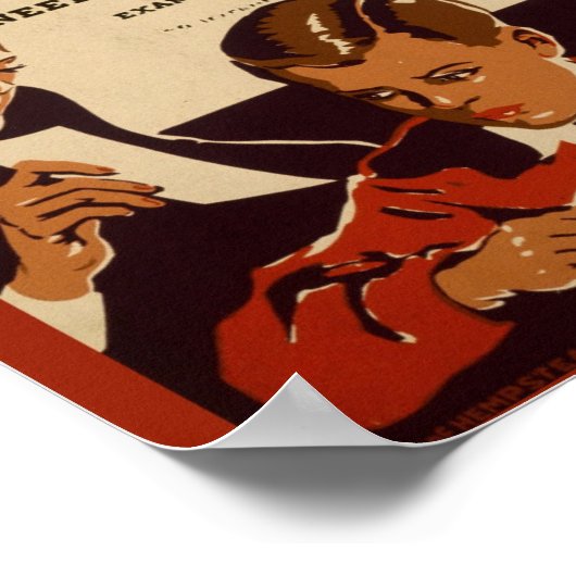 Oude oogtest advertentie poster (Hoek)