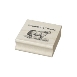 Oude ooien tekening boerderij dieren C stel Rubberstempel