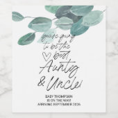 Oude oom om zwanger te worden Aankondiging Nieuwe  Wijn Etiket (Enkel label)