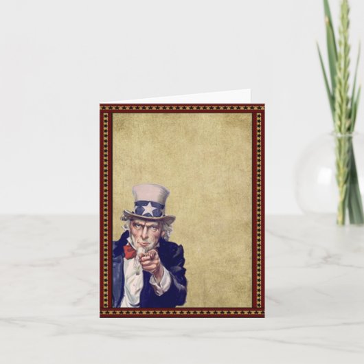 Oude oom Sam- Prim Lil Note Cards Kaart (Voorkant)