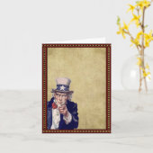 Oude oom Sam- Prim Lil Note Cards Kaart (Gele Bloem)