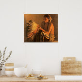 Oude Oorlog Bonnet van Joseph Henry Sharp Poster (Keuken)