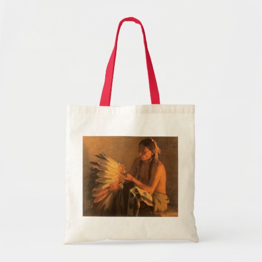 Oude Oorlog Bonnet van Joseph Henry Sharp Tote Bag (Voorkant)