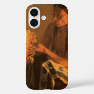 Oude Oorlogshoed door Joseph Henry Sharp iPhone 16 Hoesje