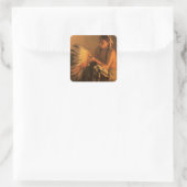 Oude Oorlogshoed door Joseph Henry Sharp Vierkante Sticker (Tas)