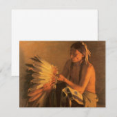 Oude Oorlogshoofdbedekking door Joseph Henry Sharp (Voorkant / Achterkant)