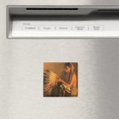 Oude Oorlogshoofdhoed door Joseph Henry Sharp Magneet (Insitu (Vaatwasser))