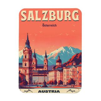 Oude Oostenrijk hoofdstad salzburg skyline Magneet