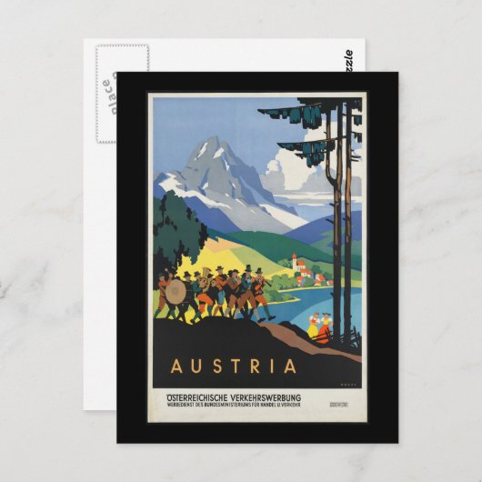Oude - Oostenrijk Reisposter  Briefkaart (Voorkant / Achterkant)