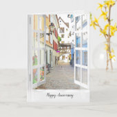 oude Oostenrijkse stad voor trouwdag Kaart (Gele Bloem)