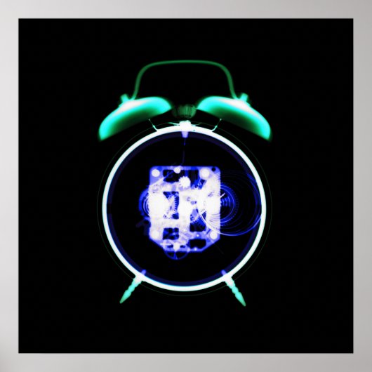 Oude, op fashioned röntgendetectieklok - Origineel Poster (Voorkant)