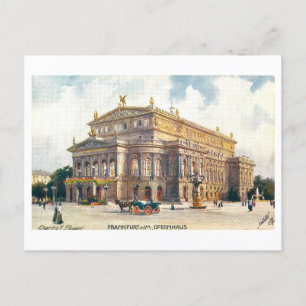 Oude operagebouw in Frankfurt, Duitsland Briefkaart