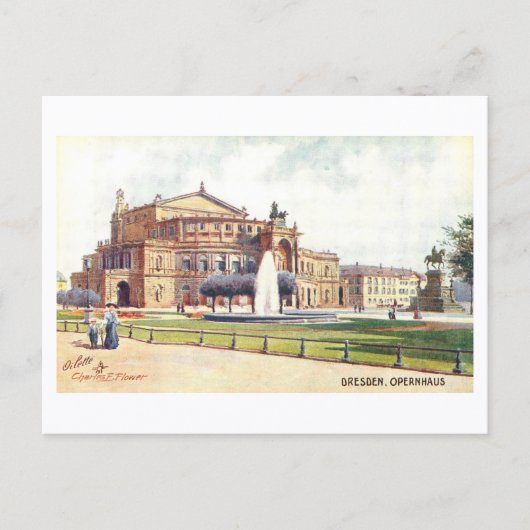 Oude Operahuis, Dresden, Duitsland Briefkaart (Voorkant)