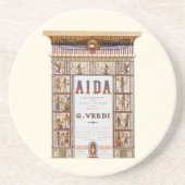 Oude operamuziek, Egyptische Aida van Verdi Zandsteen Onderzetter (Voorkant)