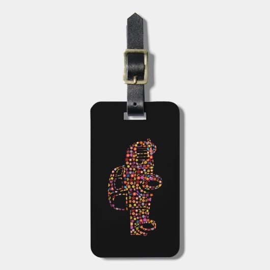 Oude ophaaltrommel bagagelabel (Voorkant verticaal)