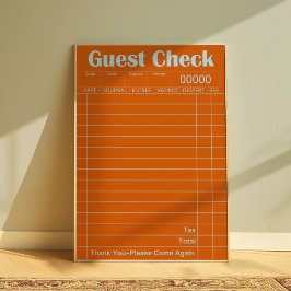 Oude Oranje Guest Check Poster