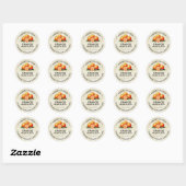 Oude oranje marmalade sticker met datum (Vel)