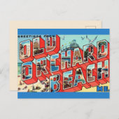 Oude Orchard Beach Maine Groeten Briefkaart (Voorkant / Achterkant)