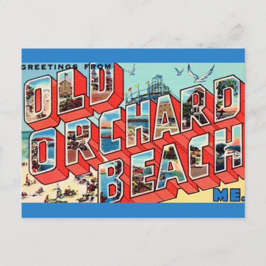 Oude Orchard Beach Maine Groeten Briefkaart (Voorkant)
