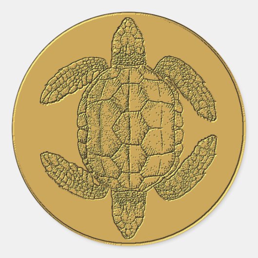 Oude Orde van de Tweekoppige Schildpadden Sticker (Voorkant)