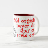"Oude organisisten sterven nooit" mok (Voorkant rechts)