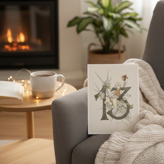 Oude Ottilia Adelborg Bloemennummer - 13 Briefkaart