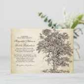  oude oude bruiloftsuitnodigingen kaart (Staand voorkant)