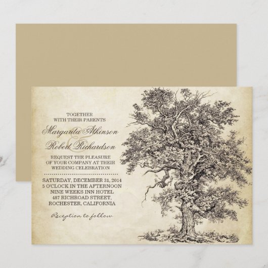  oude oude bruiloftsuitnodigingen kaart (Voorkant / Achterkant)